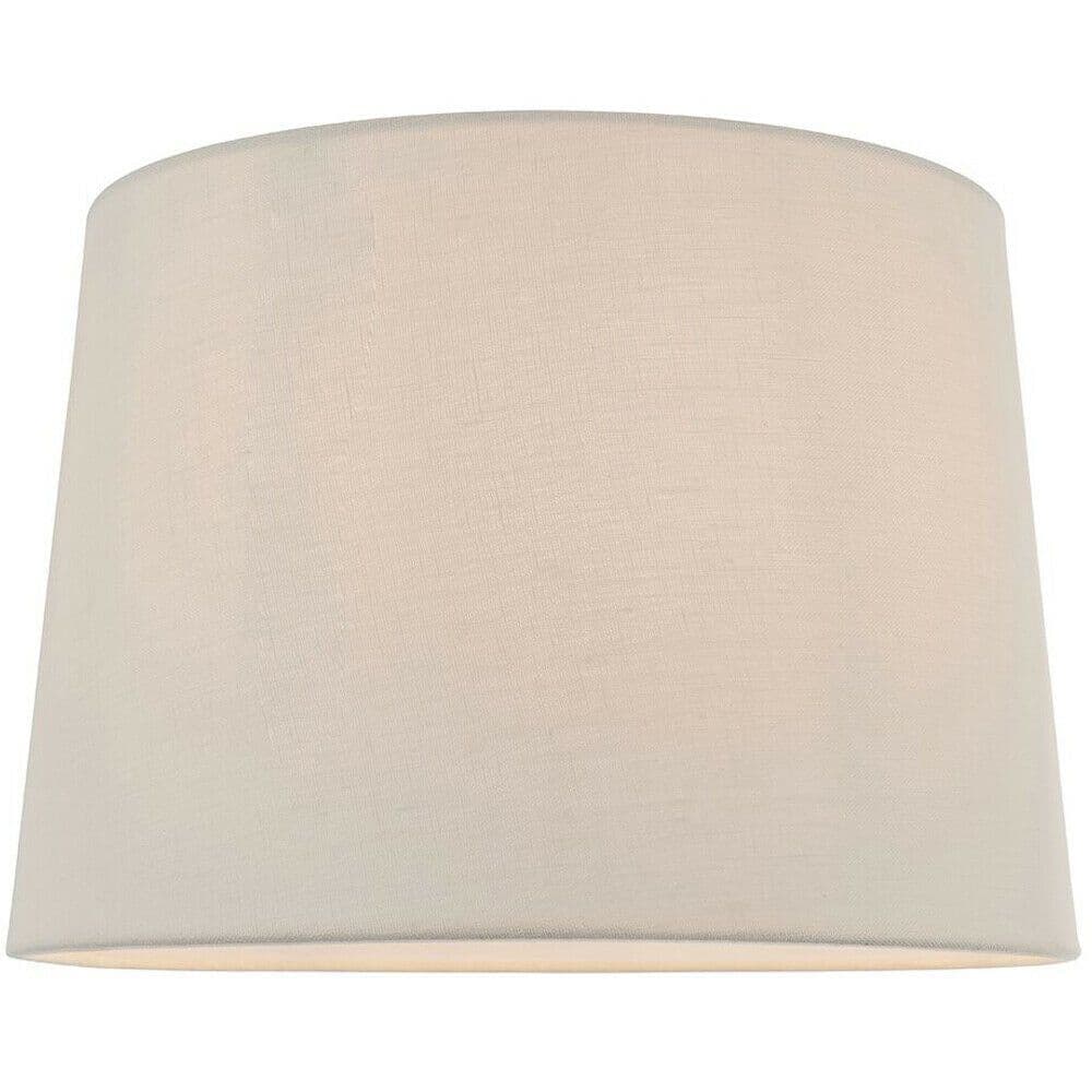 14" Tapered Round Drum Lamp Shade Vintage White 100% Linen Modern Simple Cover