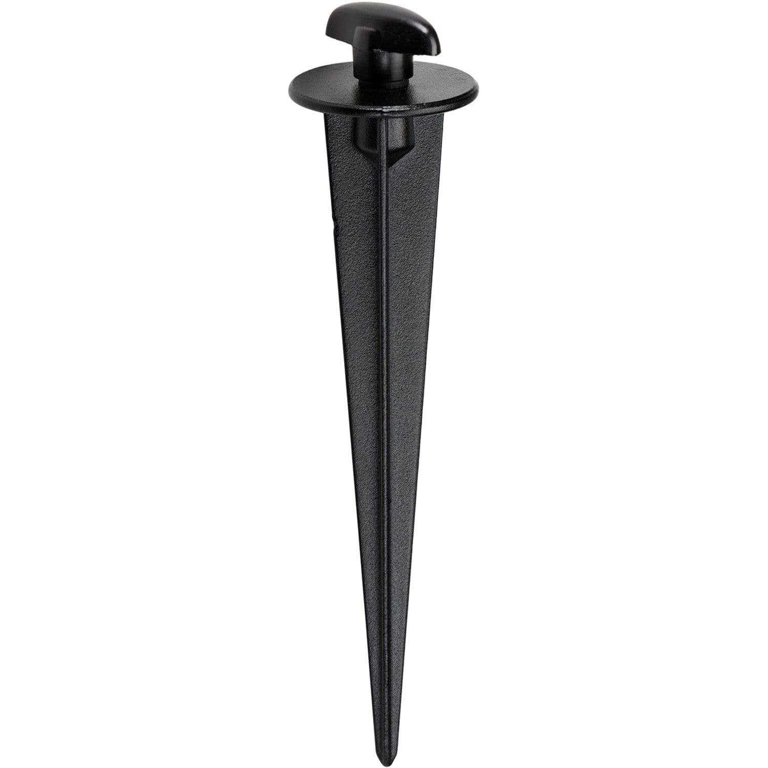 Outdoor Garden Earth Ground Spike for Flood Lights - Black Polycarbonate