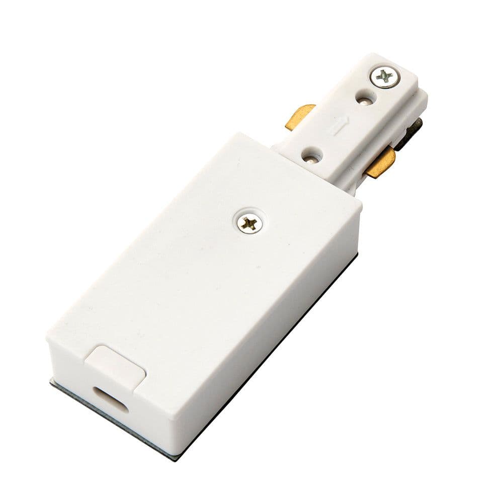 Commercial Track Light Live End Connector 107mm Length ABS Rail System