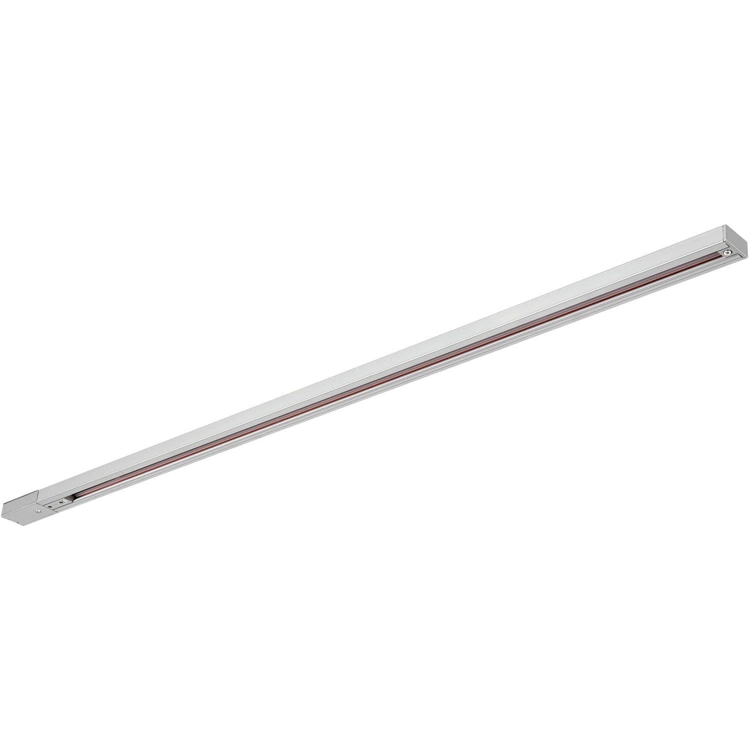 1m Commercial Lighting Display Track - Live & Dead Ends - Silver - Single Circuit