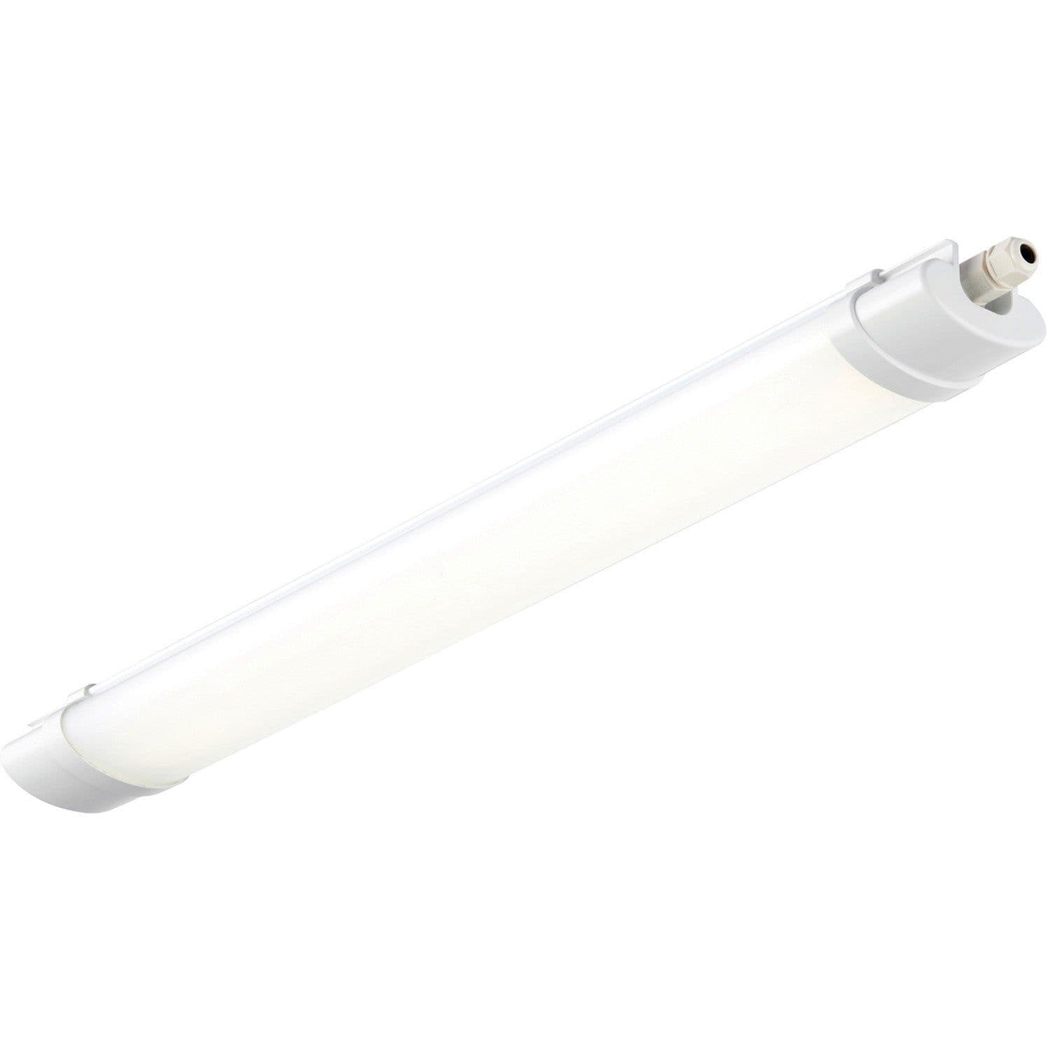 2ft IP65 Batten Light Fitting 18W Daylight LED Daisychain Compatible