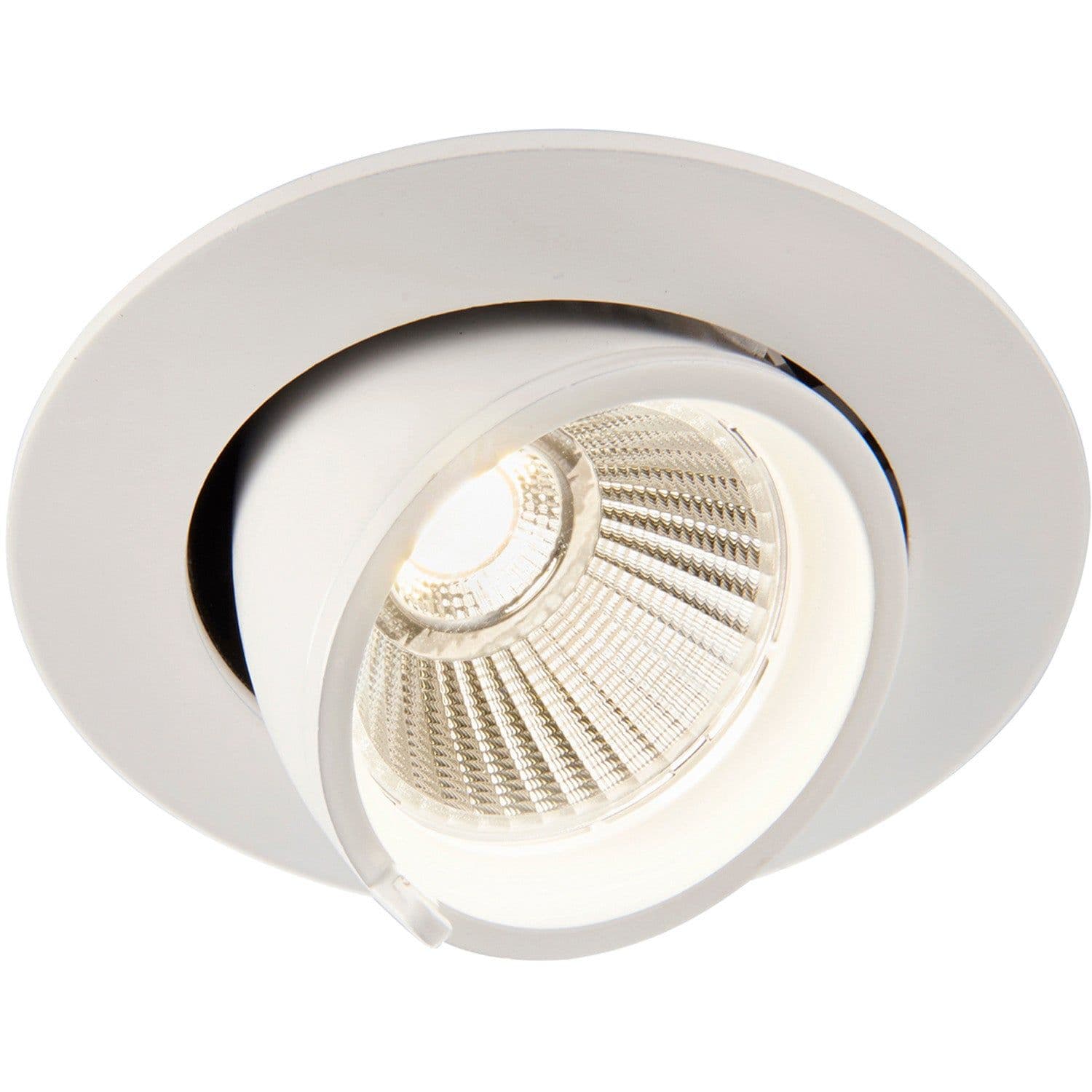 Fully Adjustable Recessed Ceiling Downlight 9W Cool LED Matt