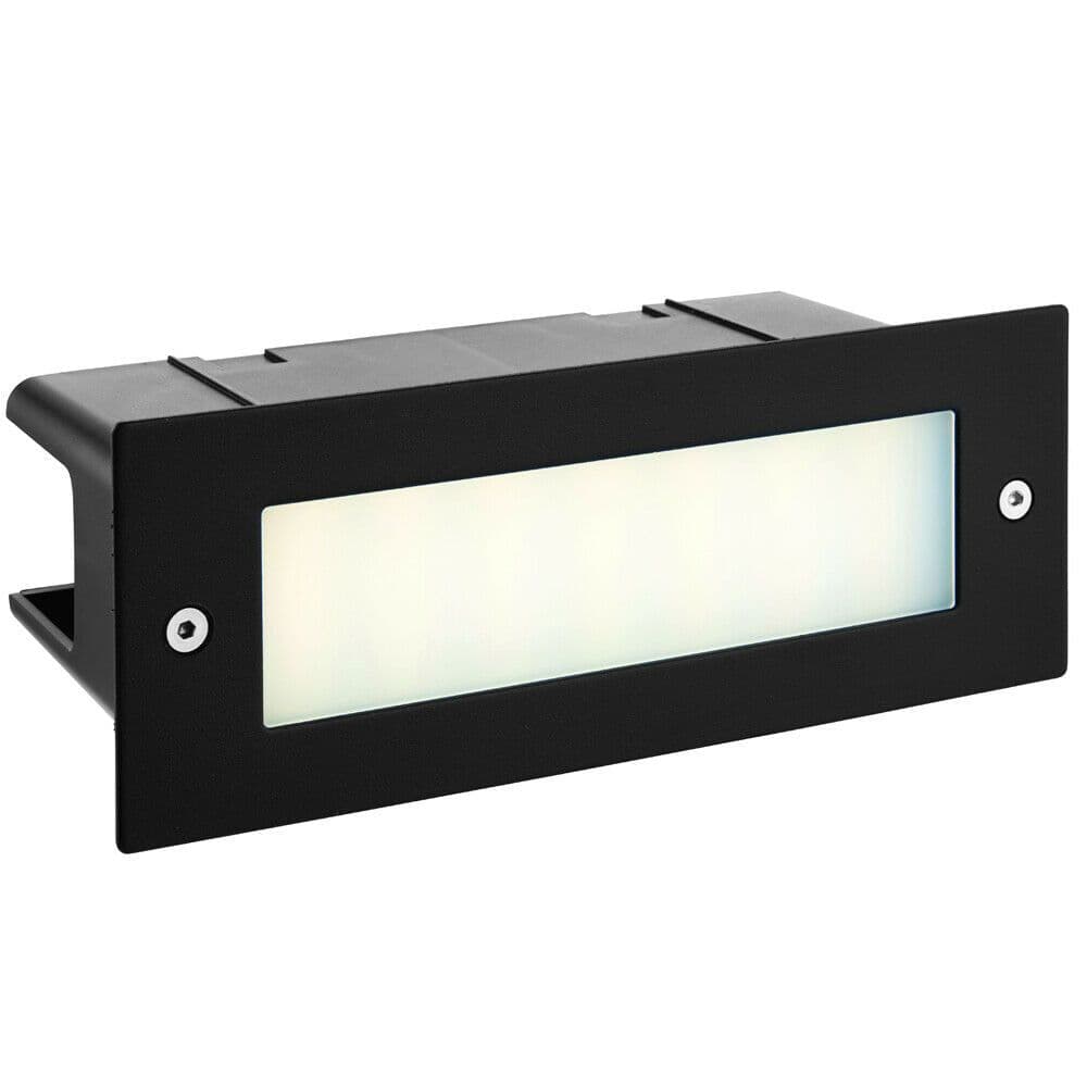 IP44 LED Full Brick Light Textured & Plain Frosted Glass 3.5W Cool White
