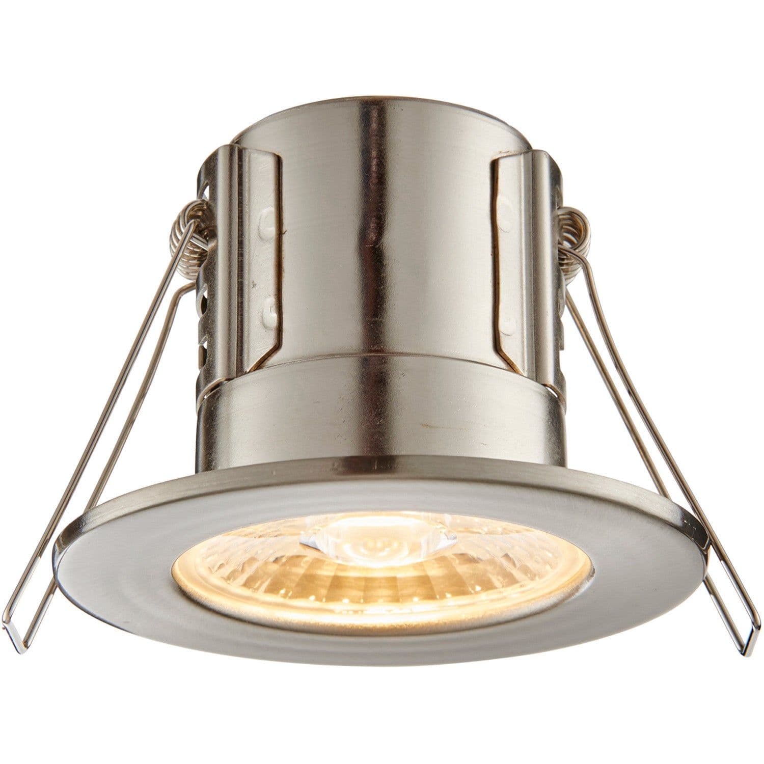 Tool less Recessed Bathroom IP65 Downlight 4W Warm LED Satin Nickel