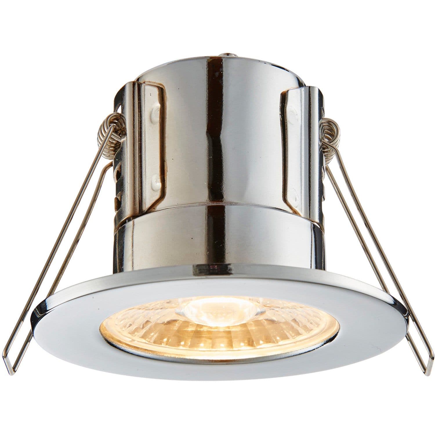 Tool less Recessed Bathroom IP65 Downlight 8.5W Warm LED Chrome Plate
