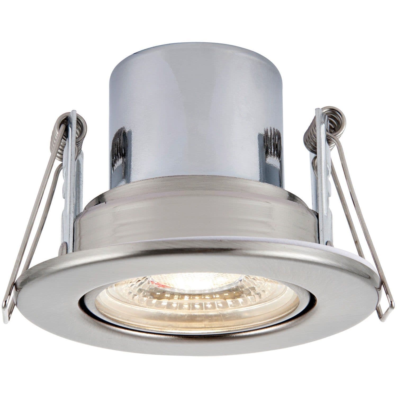 Recessed Tiltable Ceiling Downlight Dimmable 8.5W Cool LED Satin Nickel