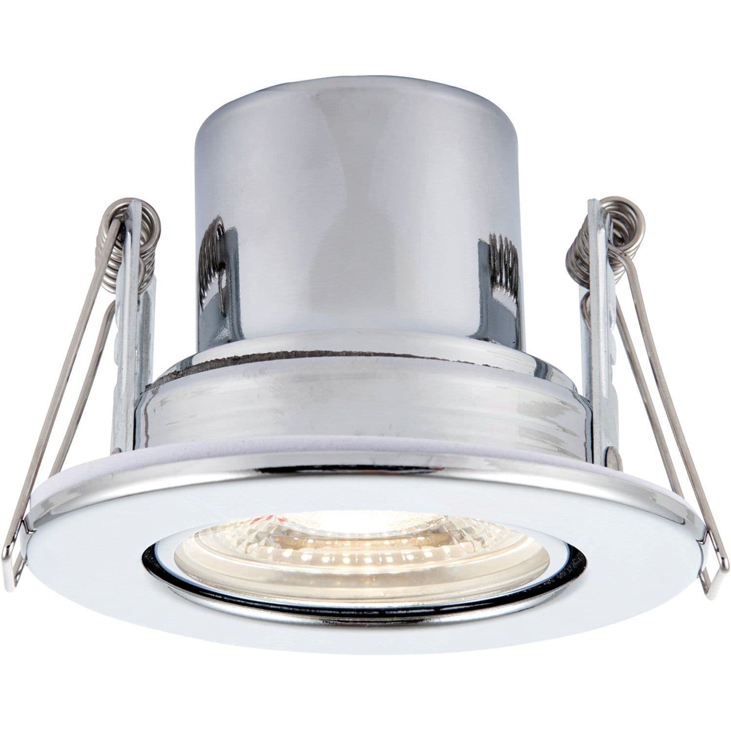 Recessed Tiltable Ceiling Downlight Dimmable 8.5W Cool LED Chrome Plate