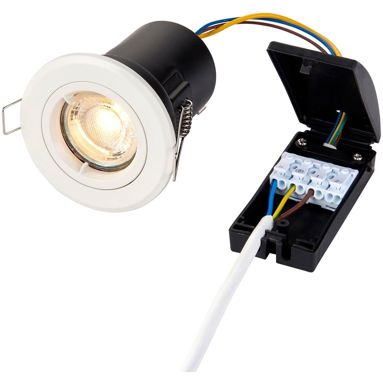 Recessed Fixed Ceiling Downlight 50W GU10 Reflector Fire Rated Matt
