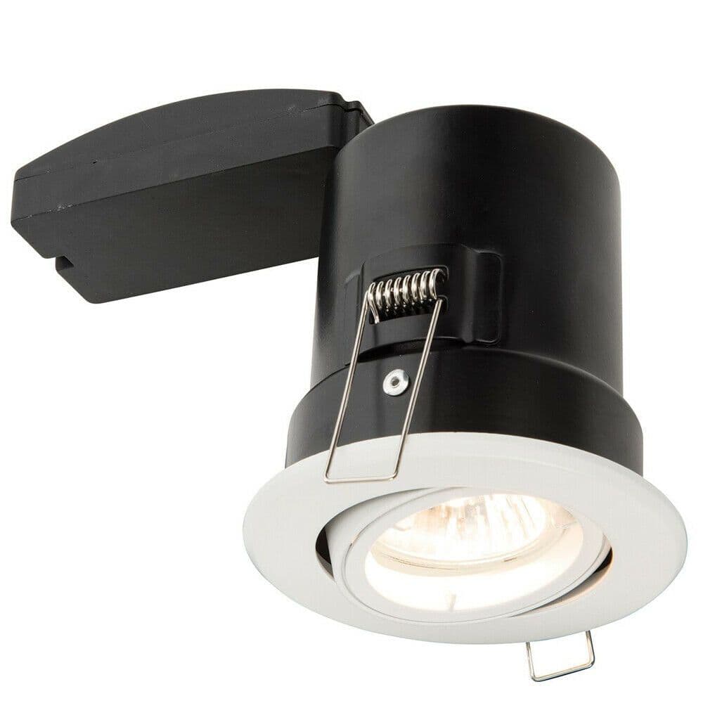 FIRE RATED GU10 Lamp Ceiling Down Light PUSH FIT FAST FIX Adjustable Tilt