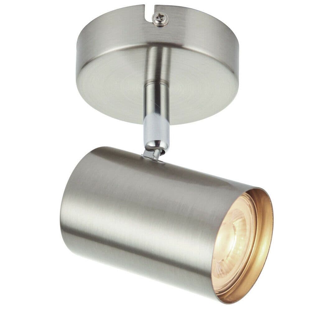 Adjustable Ceiling Wall Spotlight Satin Chrome Round GU10 Kitchen Downlight
