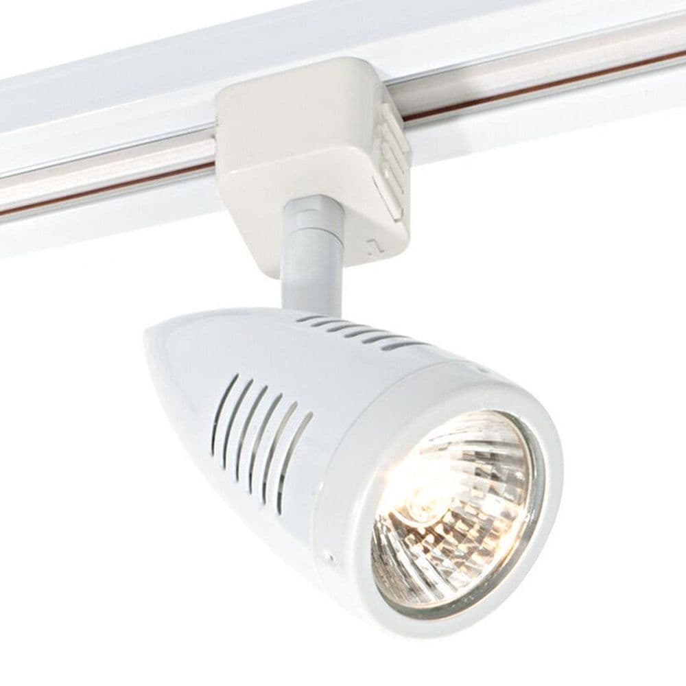 Adjustable Ceiling Track Spotlight Gloss Single GU10 Lamp Bulb Downlight