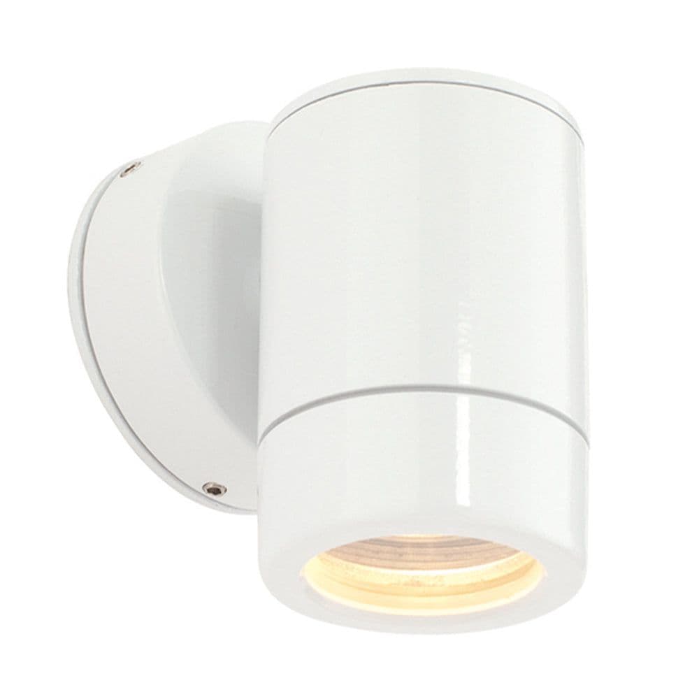 Outdoor IP65 Wall Downlight Dimmable 7W LED GU10 Gloss Aluminium