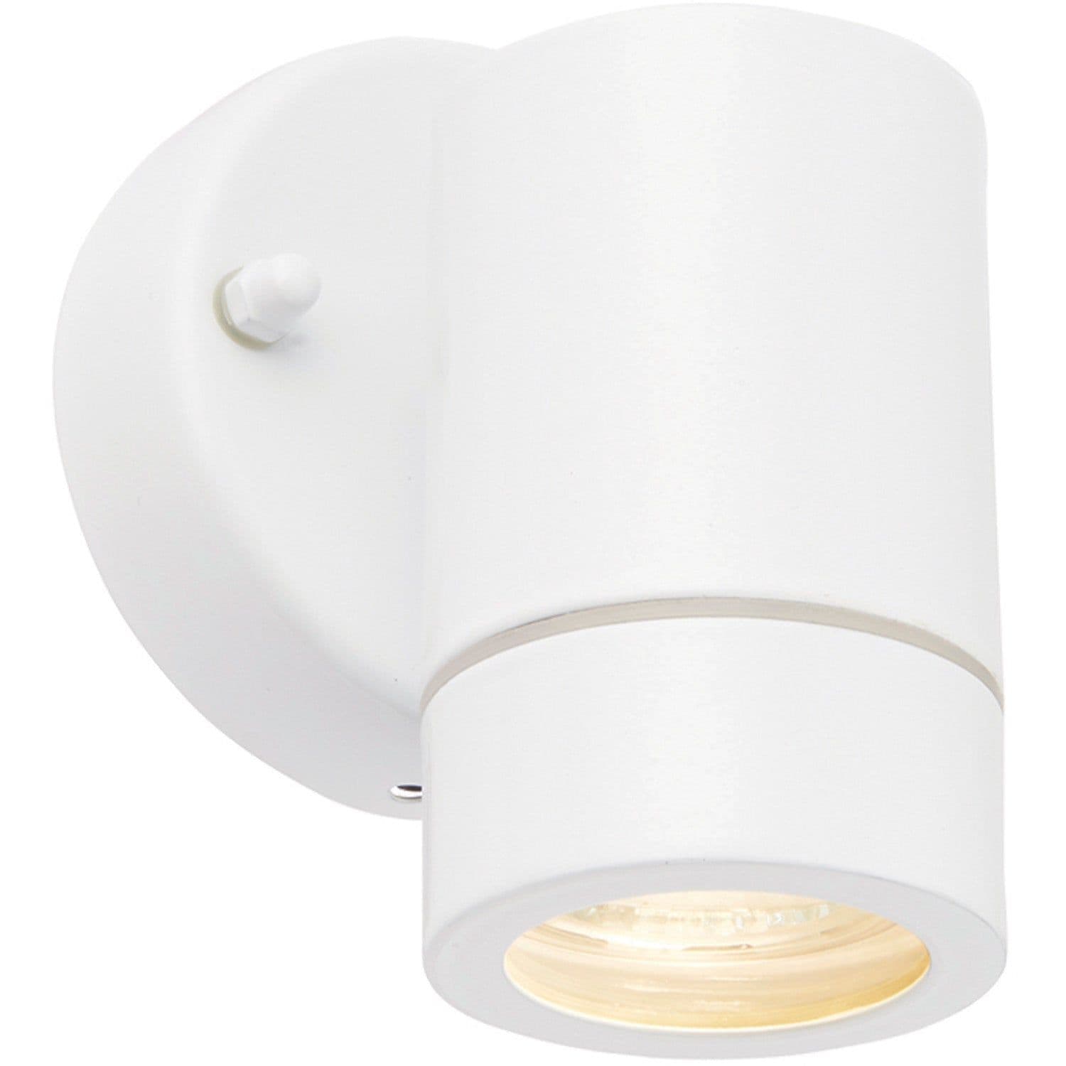 Single Dimmable Outdoor IP44 Downlight 7W GU10 LED Gloss & Glass