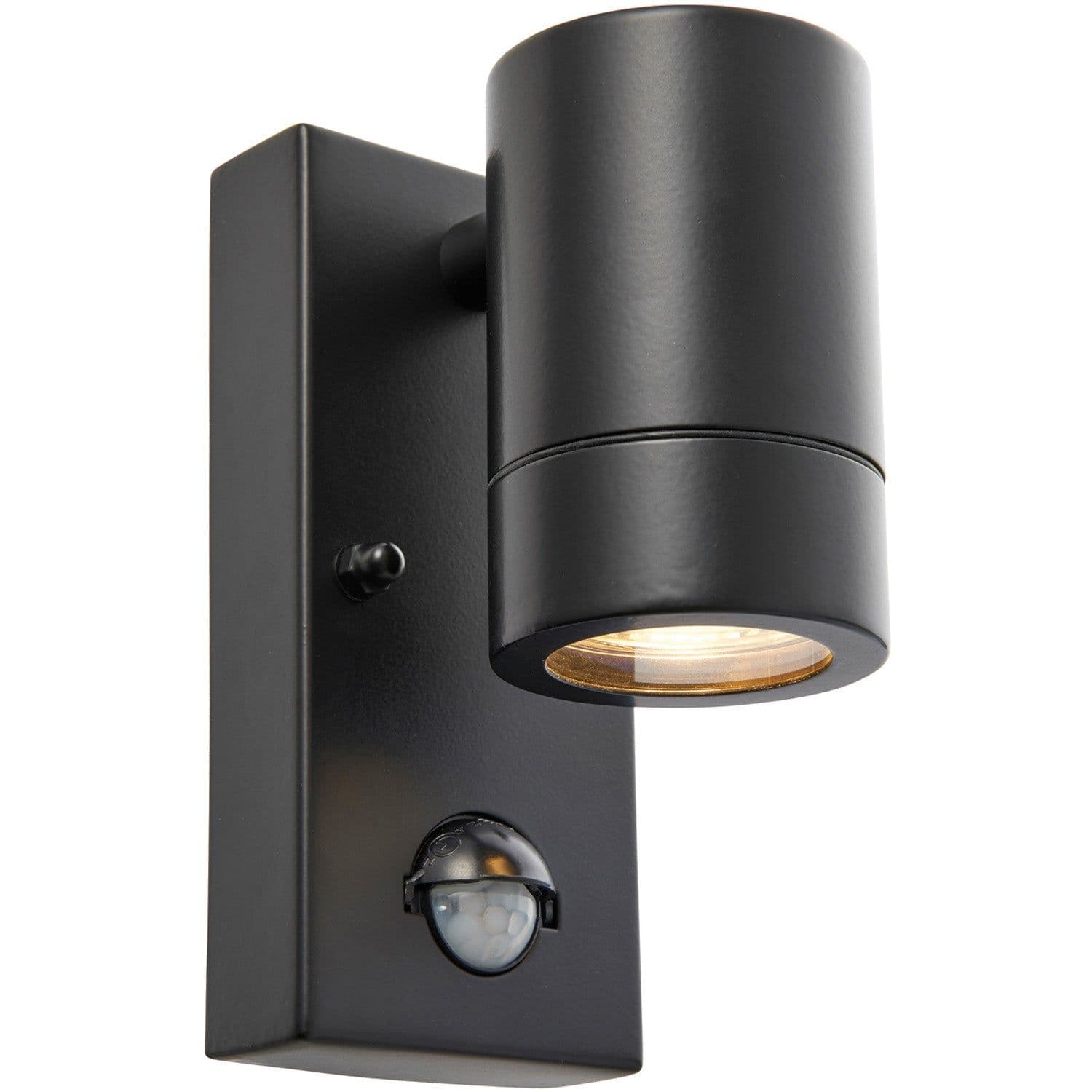 Outdoor IP44 Wall Downlight PIR Sensor 7W GU10 LED Matt
