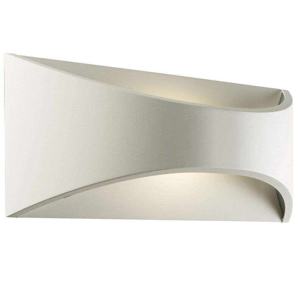 IP65 Outdoor Modern Curved Wall Light Texture Aluminium 12W Warm LED
