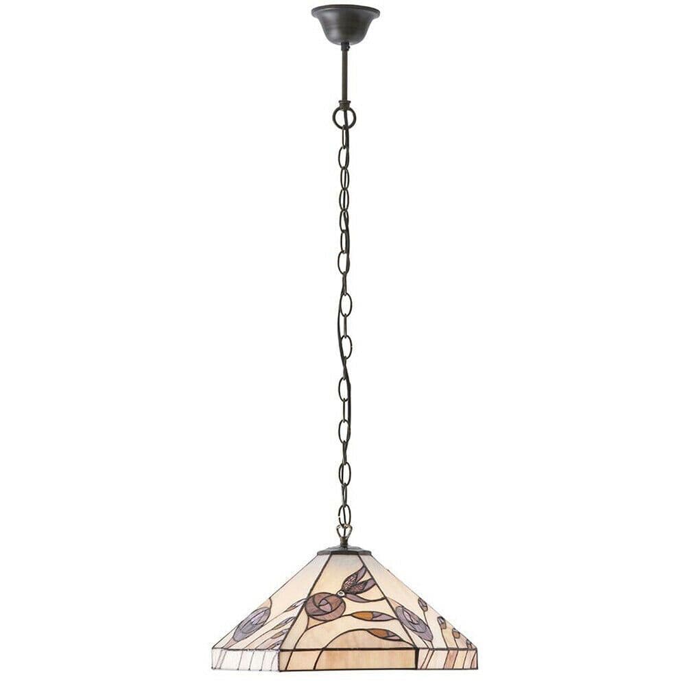 Tiffany Glass Hanging Ceiling Pendant Light & Damselfly Deco Shade i00095