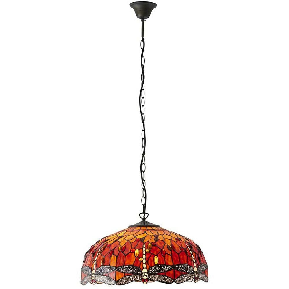 Tiffany Glass Hanging Ceiling Pendant Light Dragonfly 3 Lamp Shade i00113