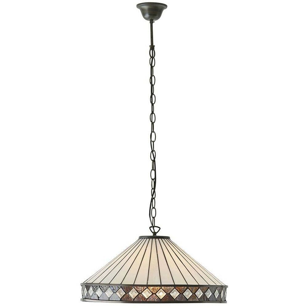 Tiffany Glass Hanging Ceiling Pendant Light & Natural Simple Shade i00116