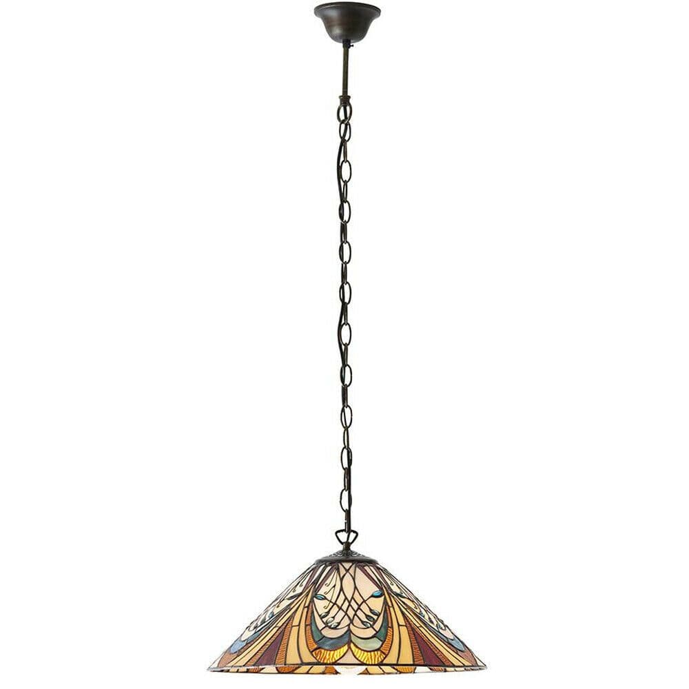 Tiffany Glass Hanging Ceiling Pendant Light Chain Down Lamp Shade i00121