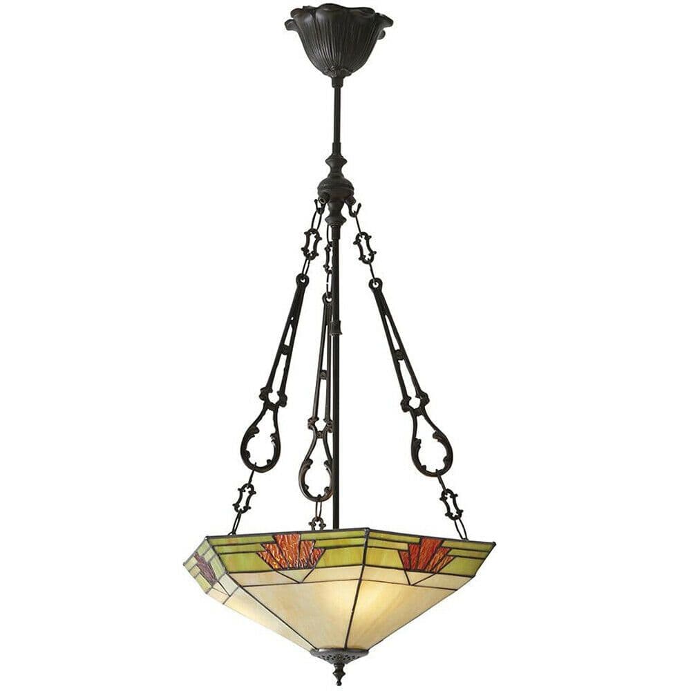 Tiffany Glass Hanging Ceiling Pendant Light & Art Deco Lamp Shade i00147