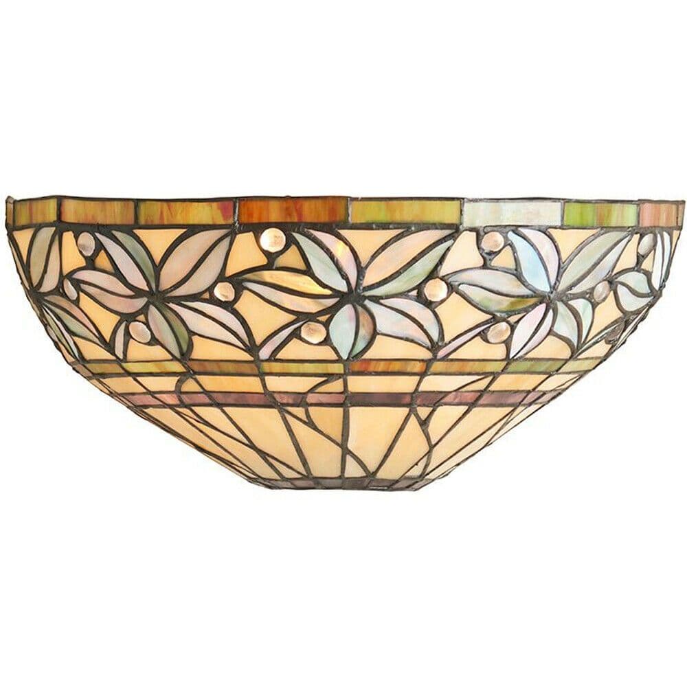 Tiffany Glass Wall Light & Autumn Flower Shade Interior Sconce i00236