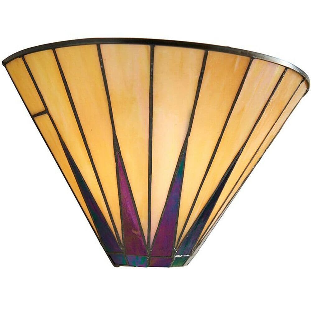 Tiffany Glass LED Wall Light Geometric Design Matt Finish Dimmable