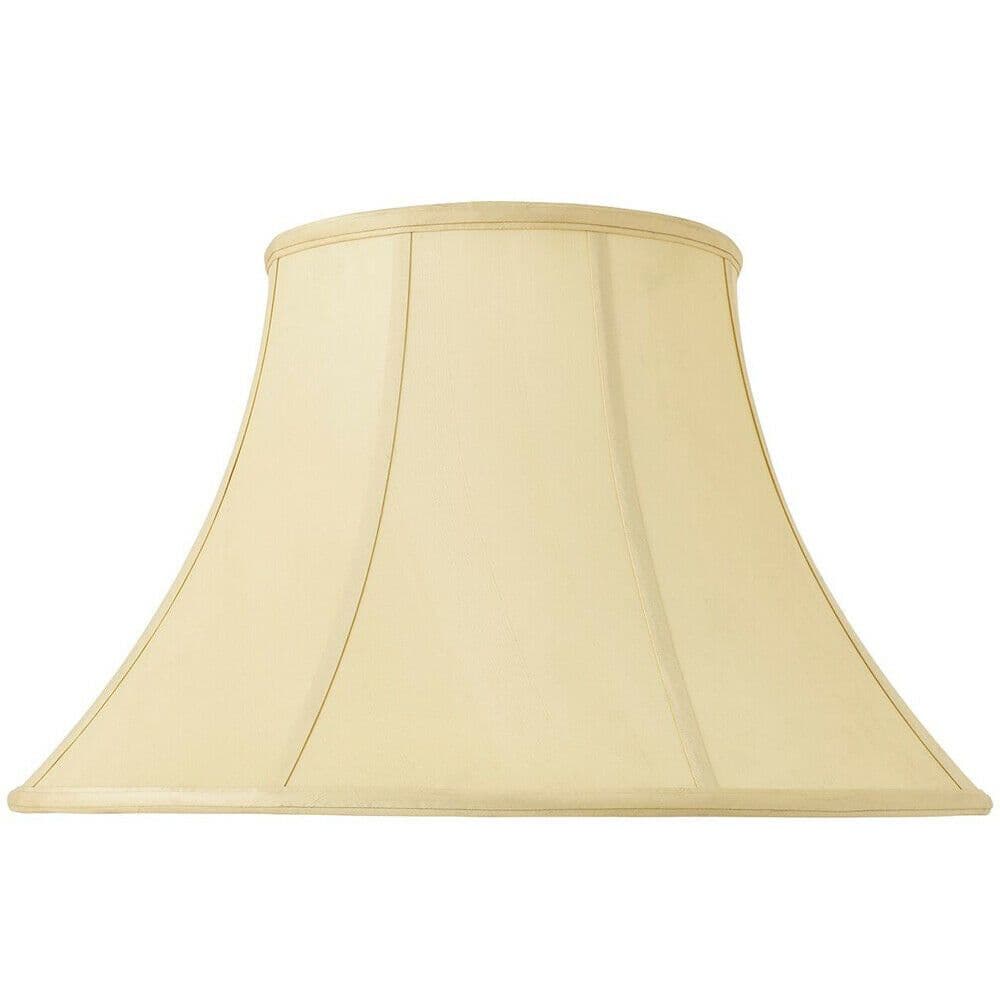 20" Inch Luxury Bowed Tapered Lamp Shade Traditional Honey Silk Fabric &