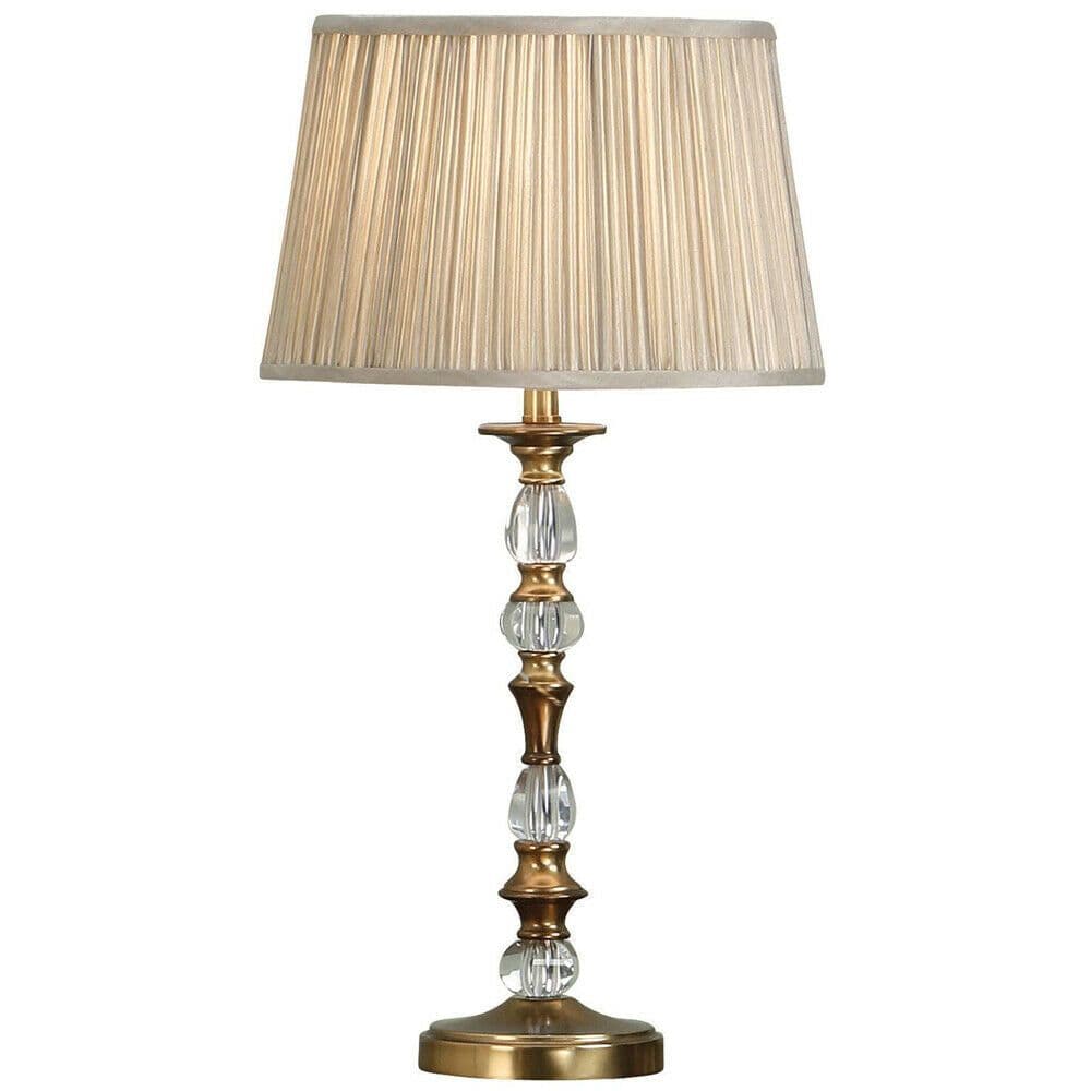 Diana Luxury 550mm Table Lamp Antique Brass Shade Traditional Bulb Holder