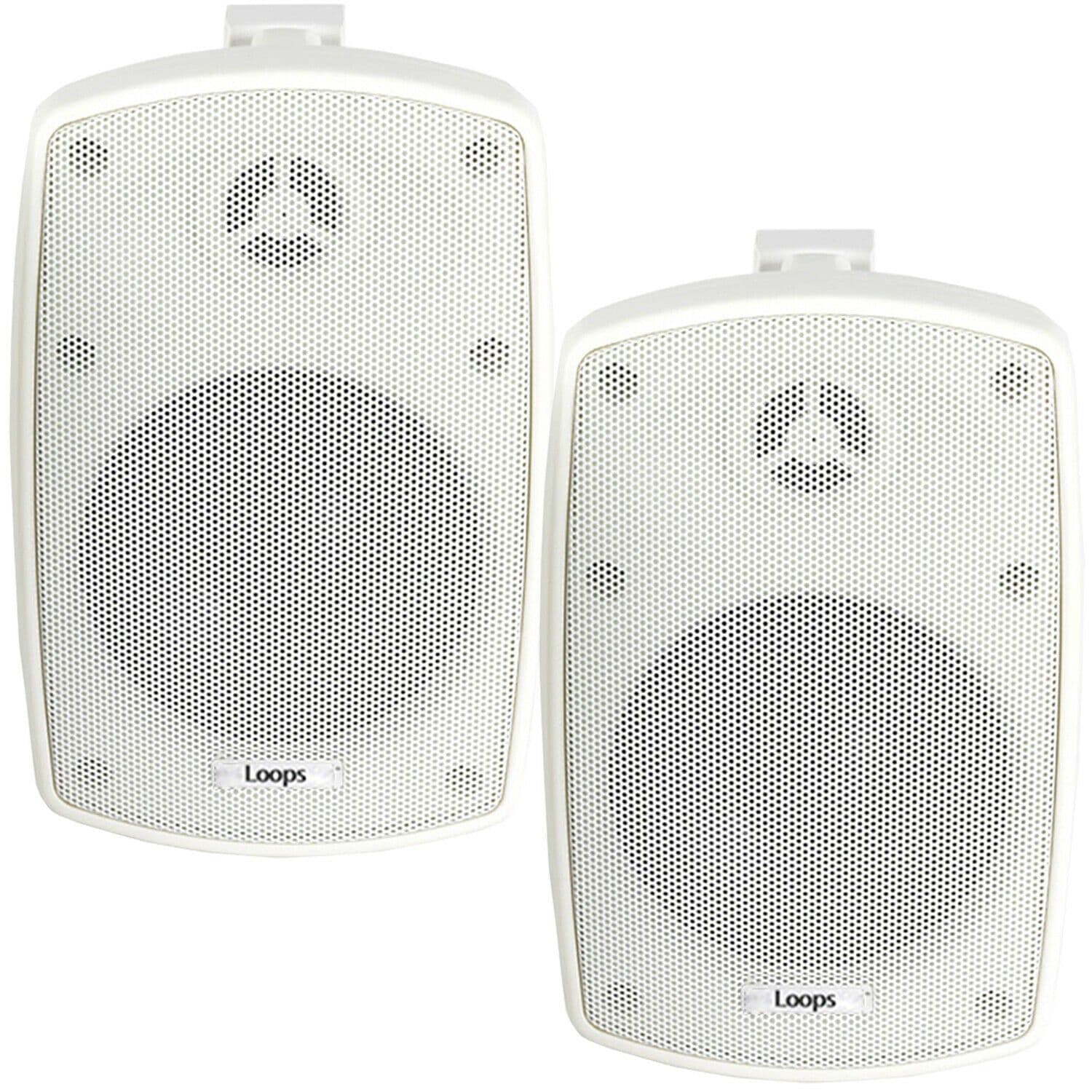 2x 8" 160W White Outdoor Rated Speakers 8 OHM Weatherproof Wall Mounted HiFi