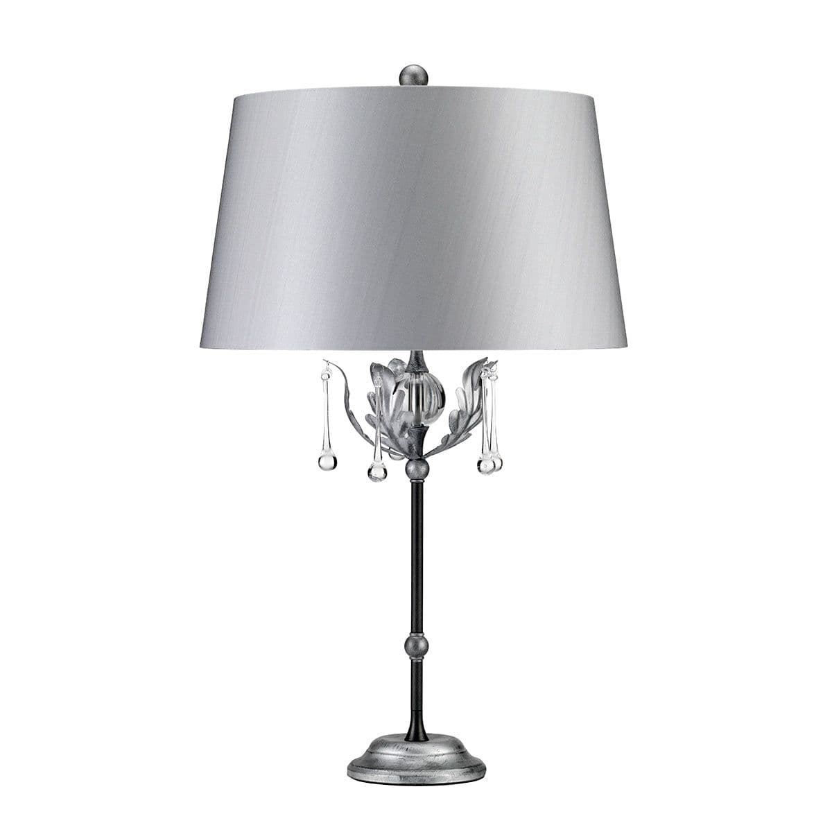 Table Lamp Handmade Glass Drops Silver Shade Silver LED E27 60W
