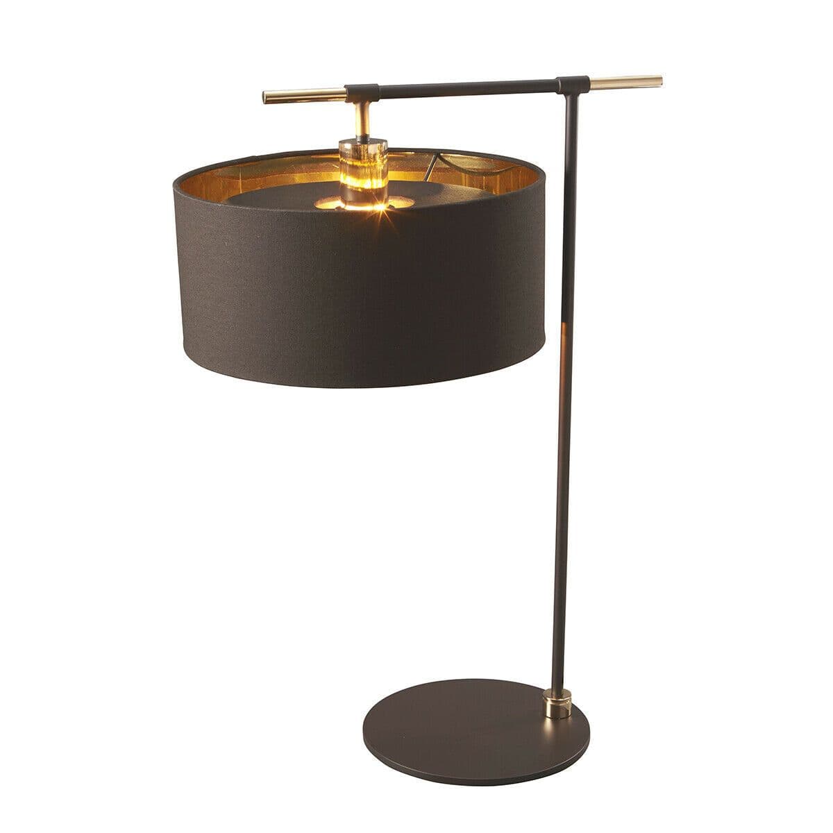 Table Lamp Shade Gold Metallic LIning Highly Polished Brass LED E27 60W