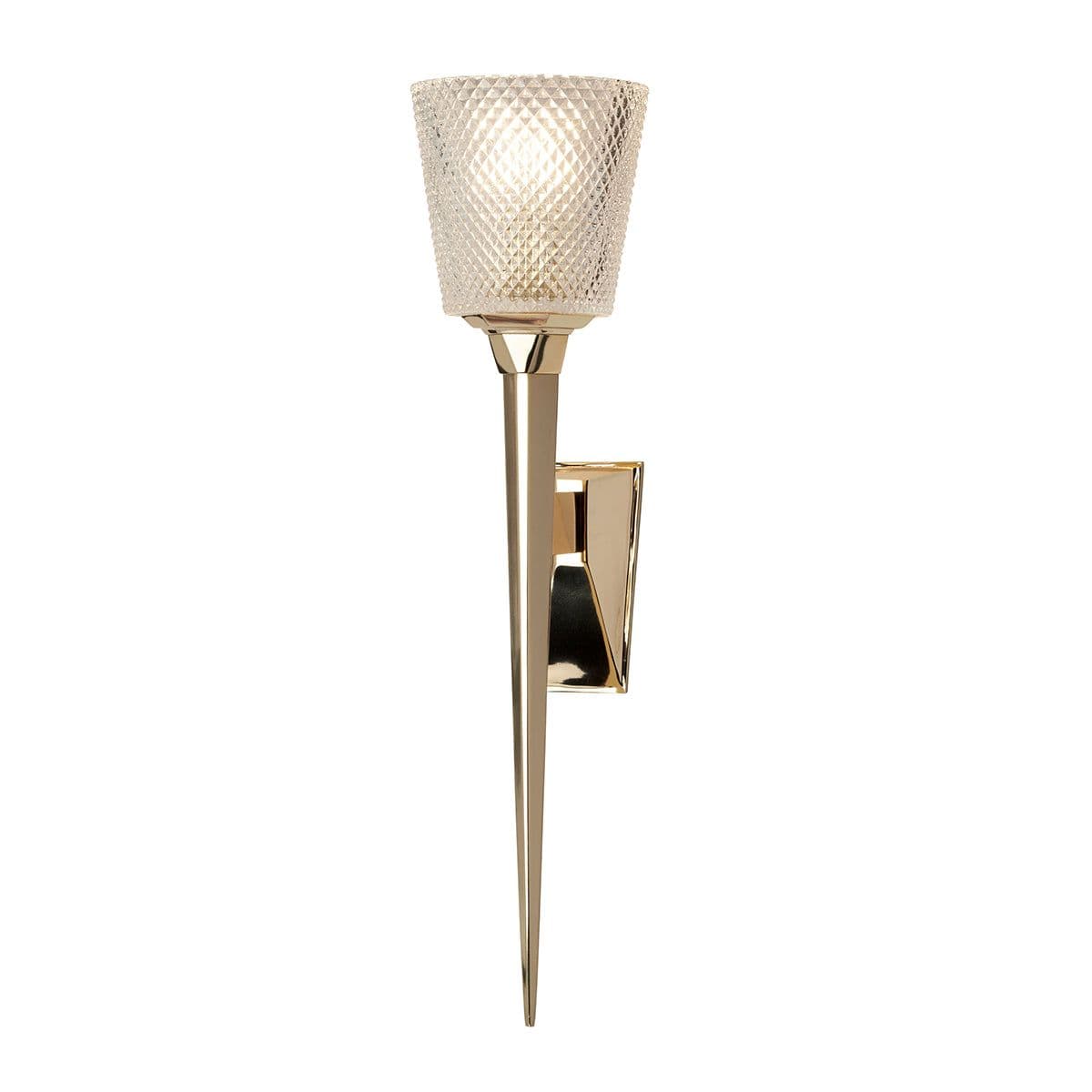 Wall Light IP44 Cut Glass Shade Torchiere Polished LED G9 3.5W