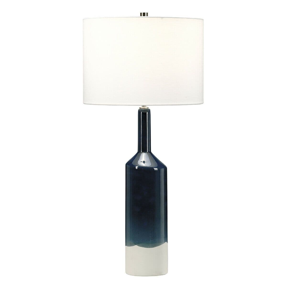 Table Lamp Blue Bottle Shape Cylinder Shade LED E27 60W Bulb