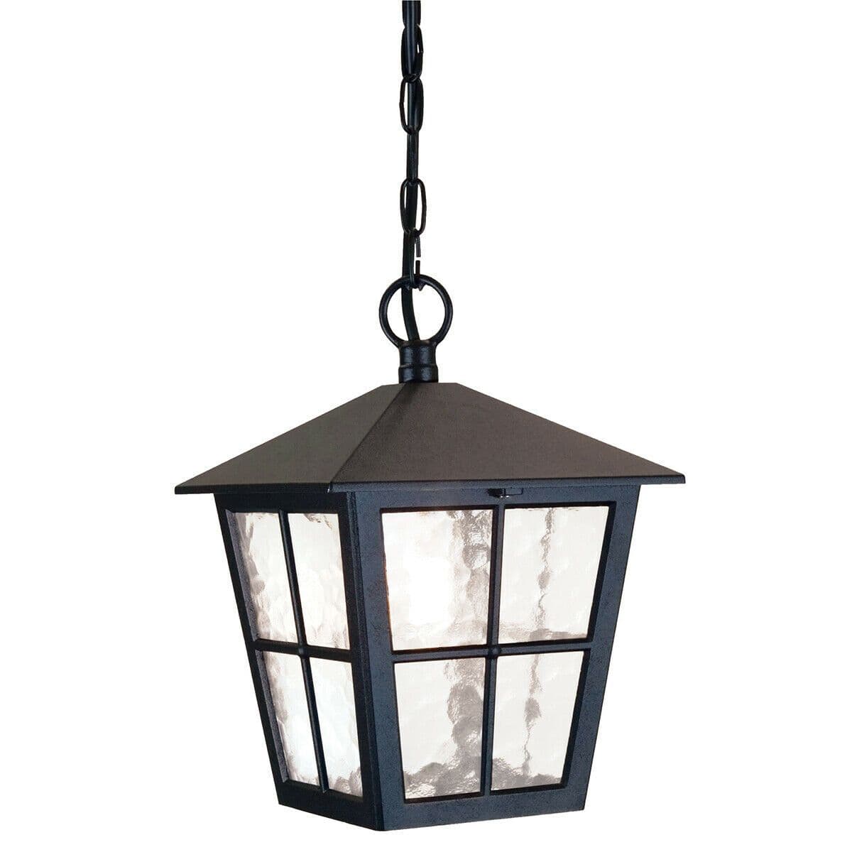 IP43 1 Bulb Chain Lantern Light Black LED E27 100W Bulb External d00210
