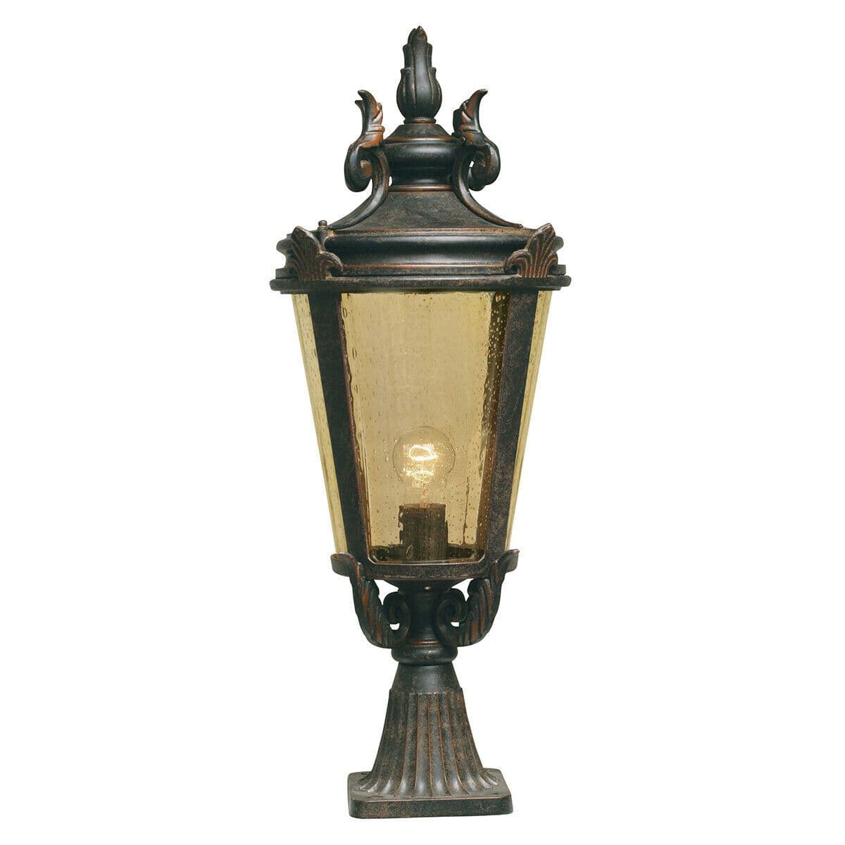 Outdoor IP44 1 Bulb Wall Ground Pedestal Weathered LED E27 150W