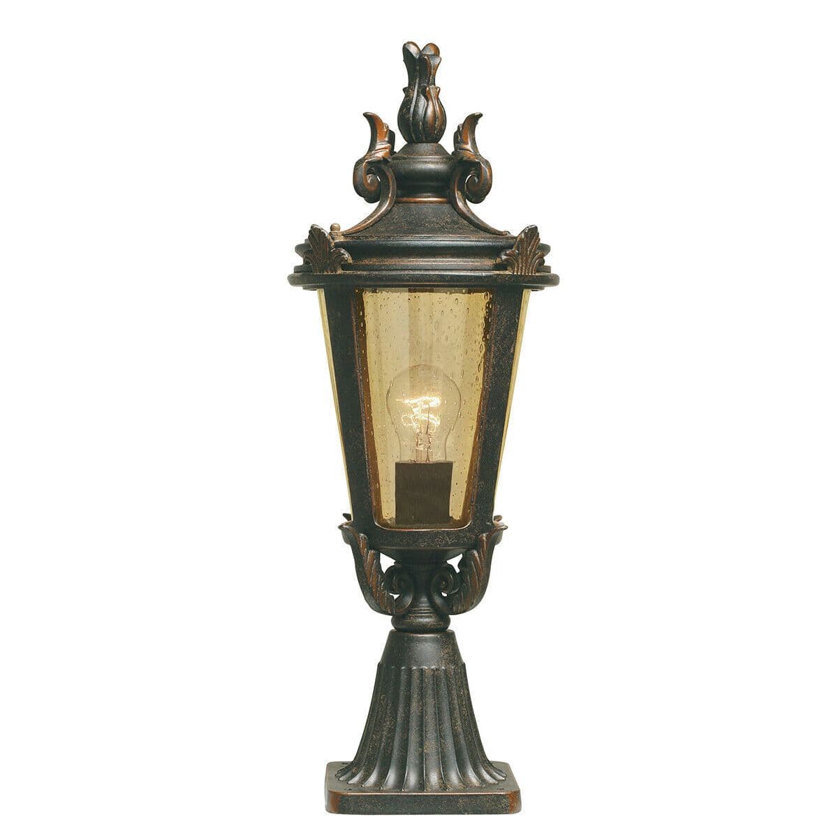 Outdoor IP44 1 Bulb Wall Ground Pedestal Weathered LED E27 100W