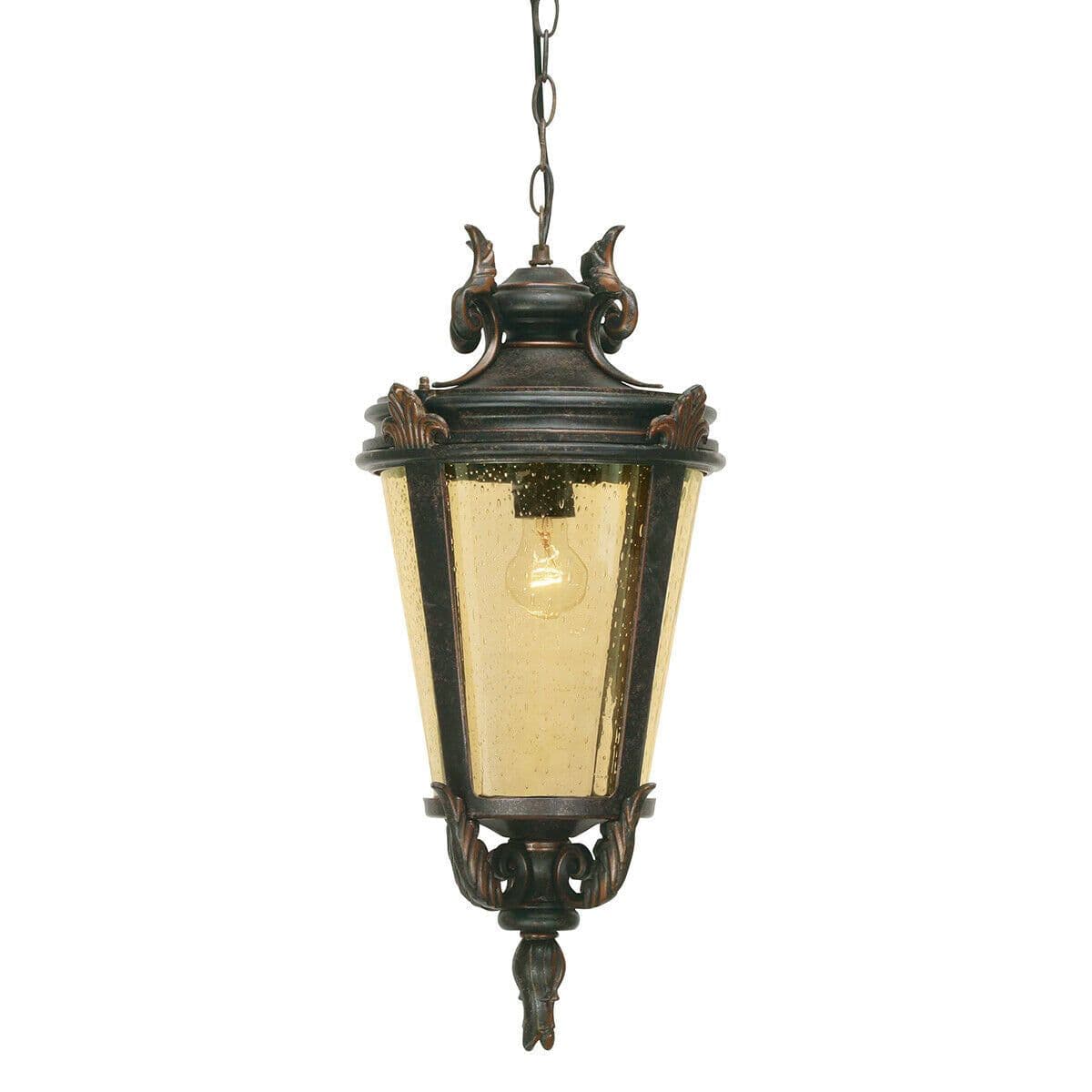 IP23 1 Bulb Chain Lantern Light Weathered Large LED E27 100W