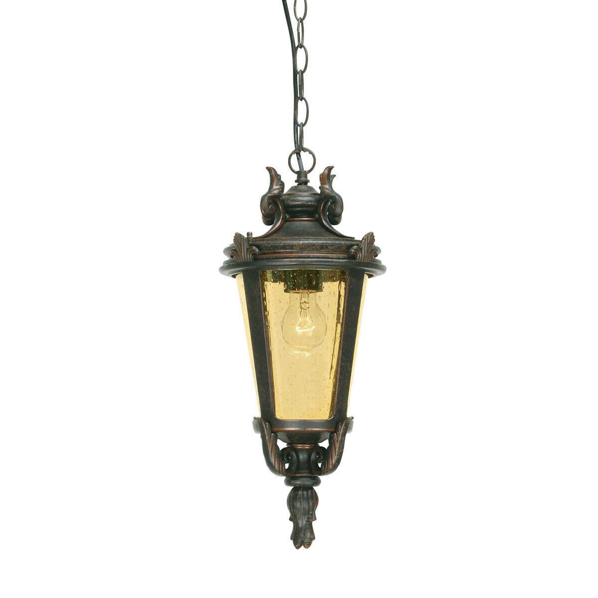 IP23 1 Bulb Chain Lantern Light Weathered Medium LED E27 100W
