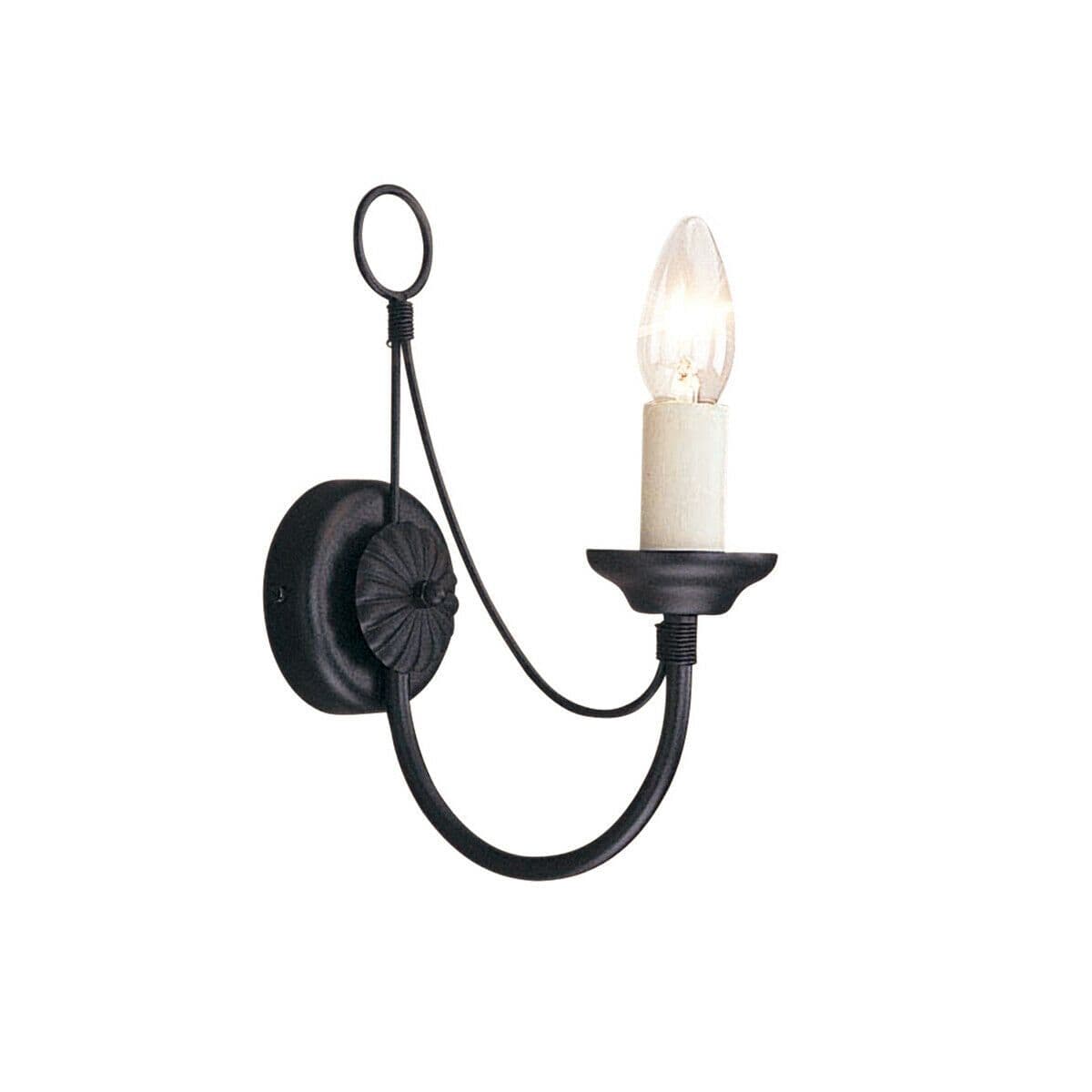 Wall Light Gothic Style wire effect Ivory candle tube holder LED E14 60W
