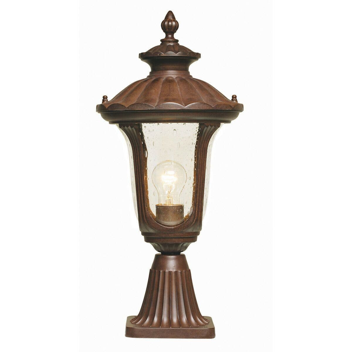 Outdoor IP44 1 Bulb Wall Ground Pedestal Rusty Patina LED E27 100W