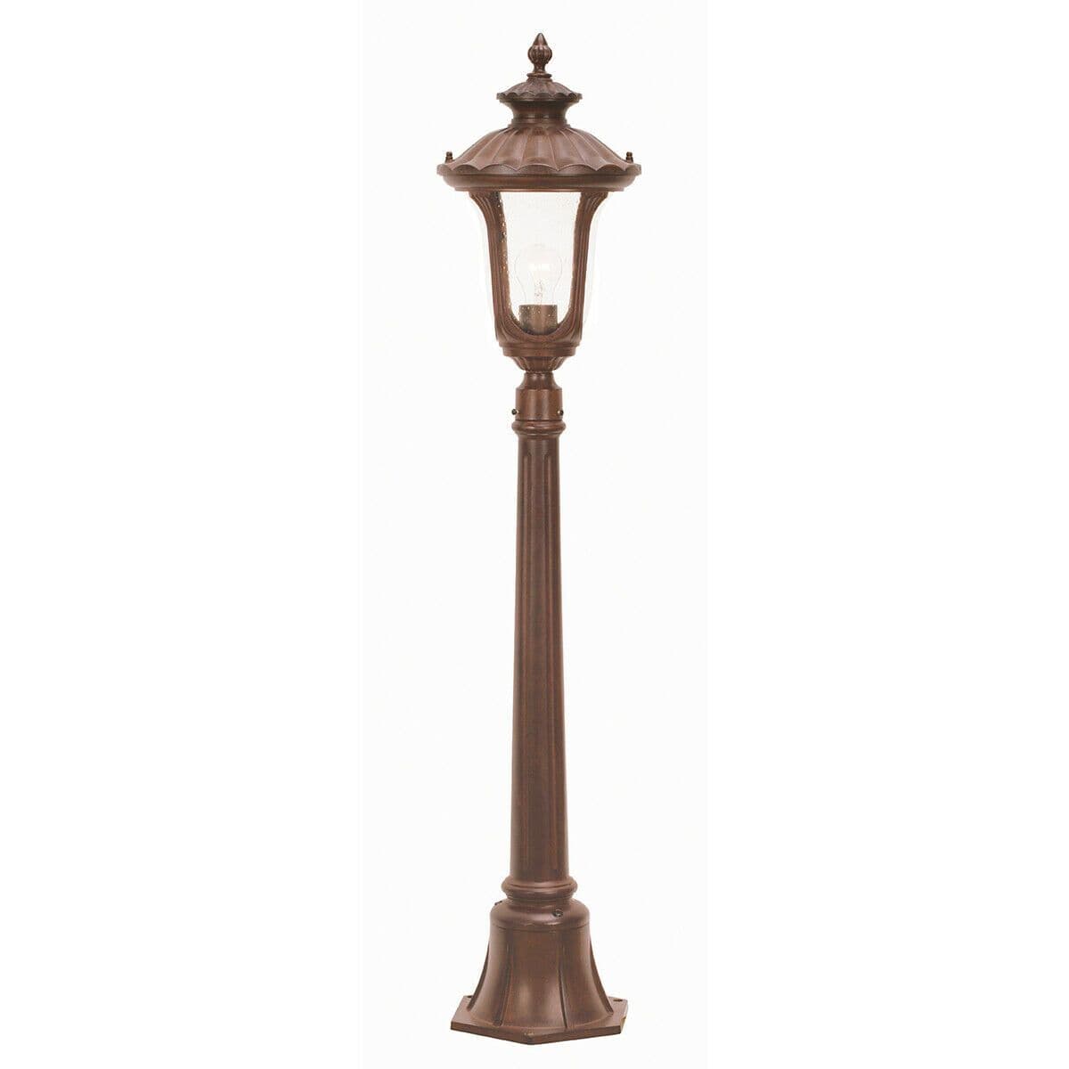 Outdoor IP44 1 Bulb Short Mini Lamp Post Rusty Patina LED E27 100W