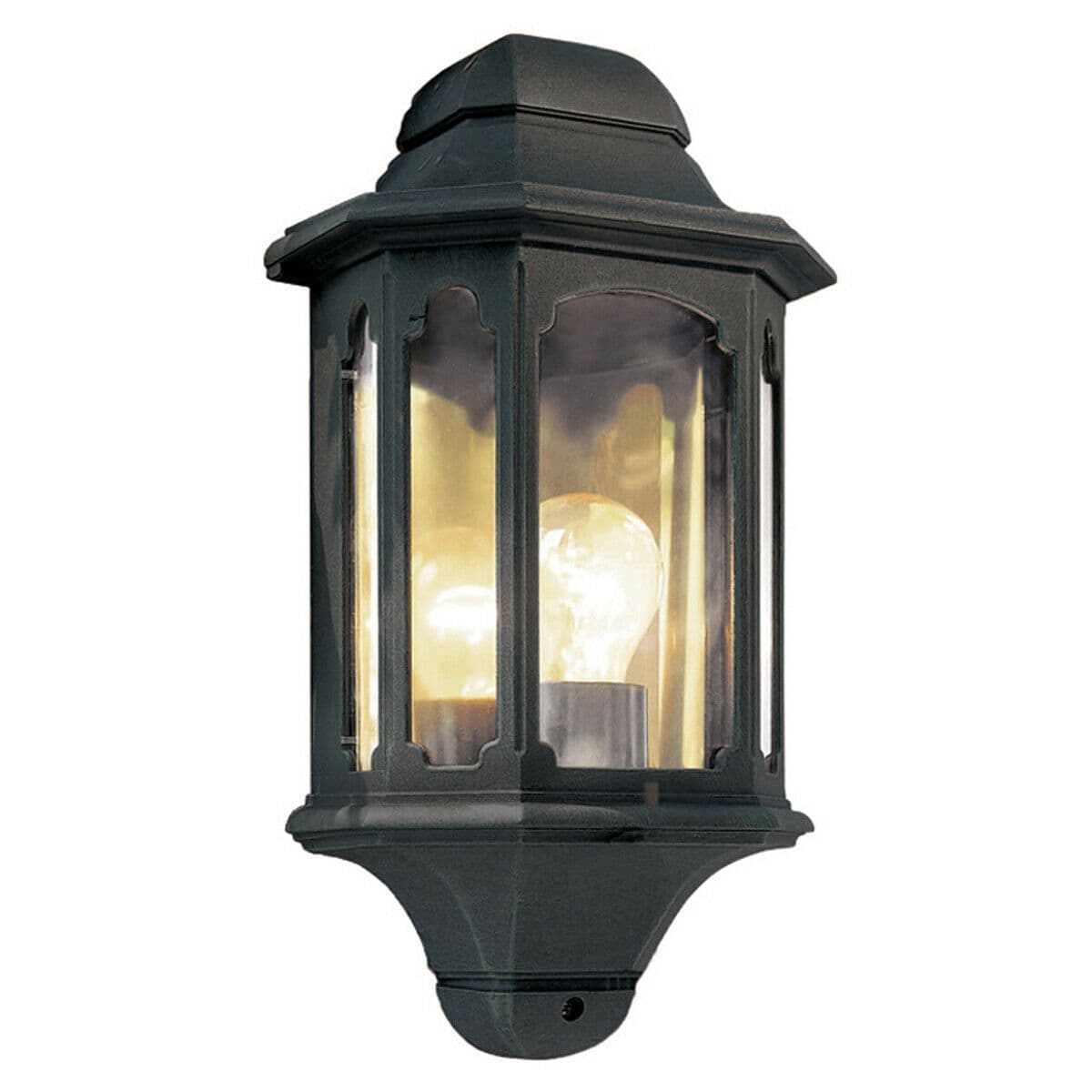 Outdoor IP44 1 Bulb Half Lantern Wall Light 5 Sided LED E27 100W