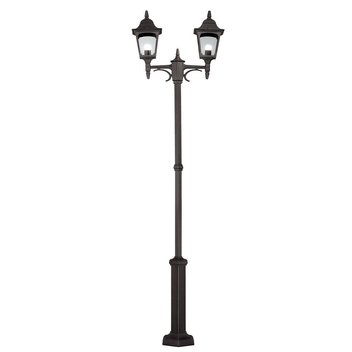 Outdoor IP44 2 Bulb Lamp Post Dual Tall LED E27 100W