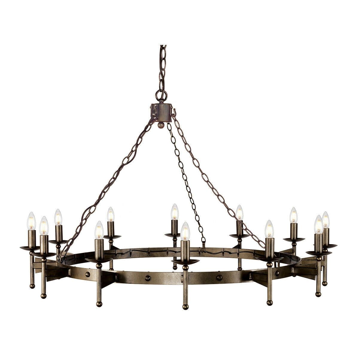 12 Bulb Chandelier Hanging Pendant LIght Old LED E14 60W Bulb