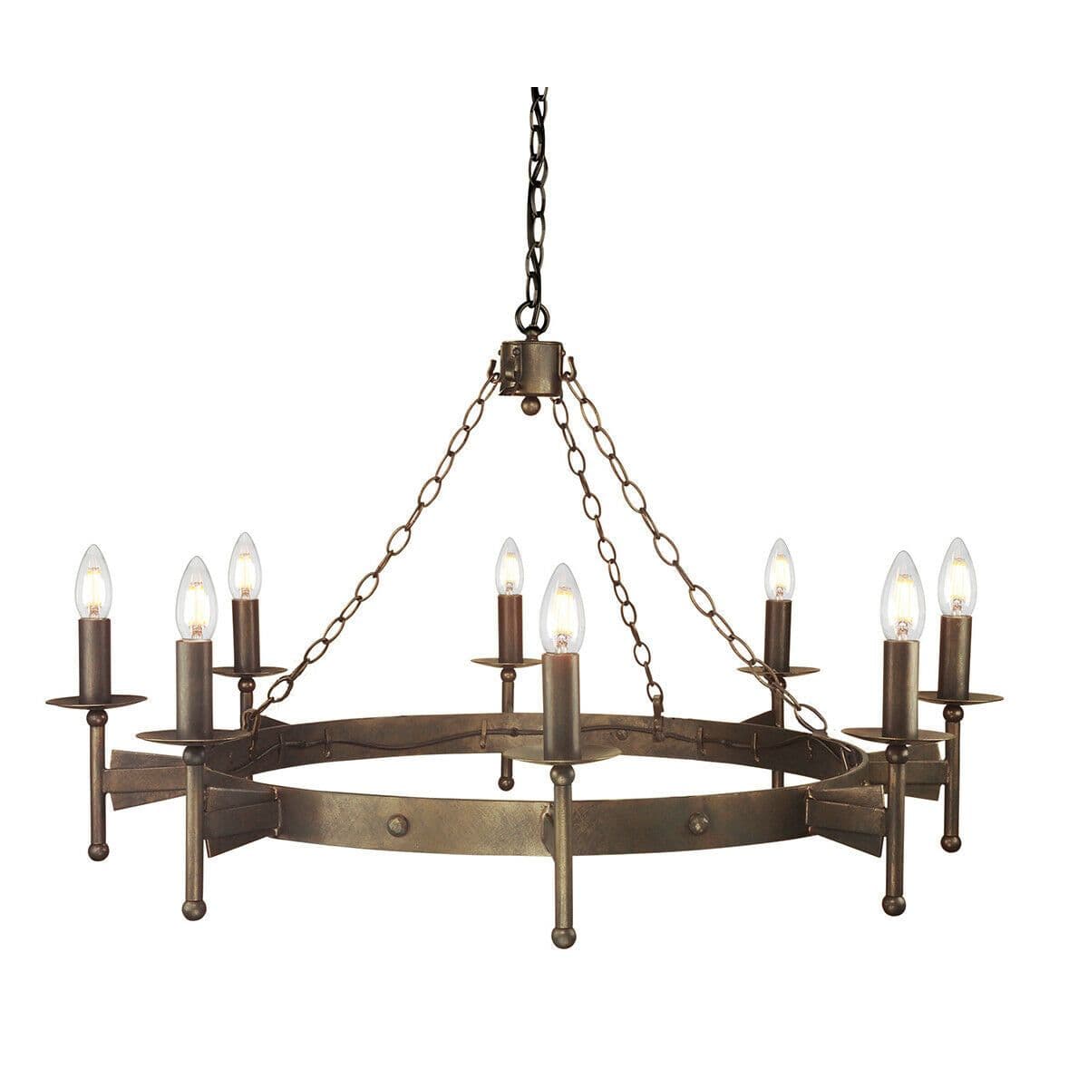 8 Bulb Chandelier Hanging Pendant LIght Old LED E14 60W Bulb