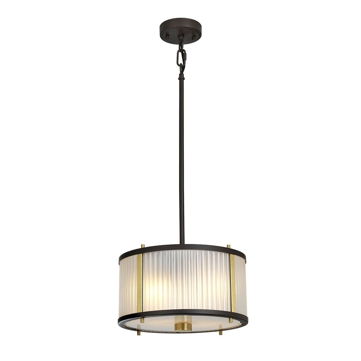 2 Bulb Ceiling Pendant Museum Bronze Dark Painted Aged Brass LED E27 60W