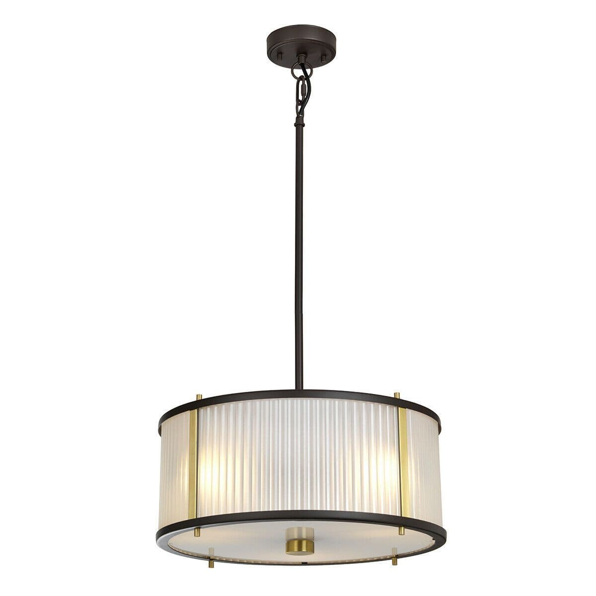 3 Bulb Ceiling Pendant Museum Bronze Dark Painted Aged Brass LED E27 60W