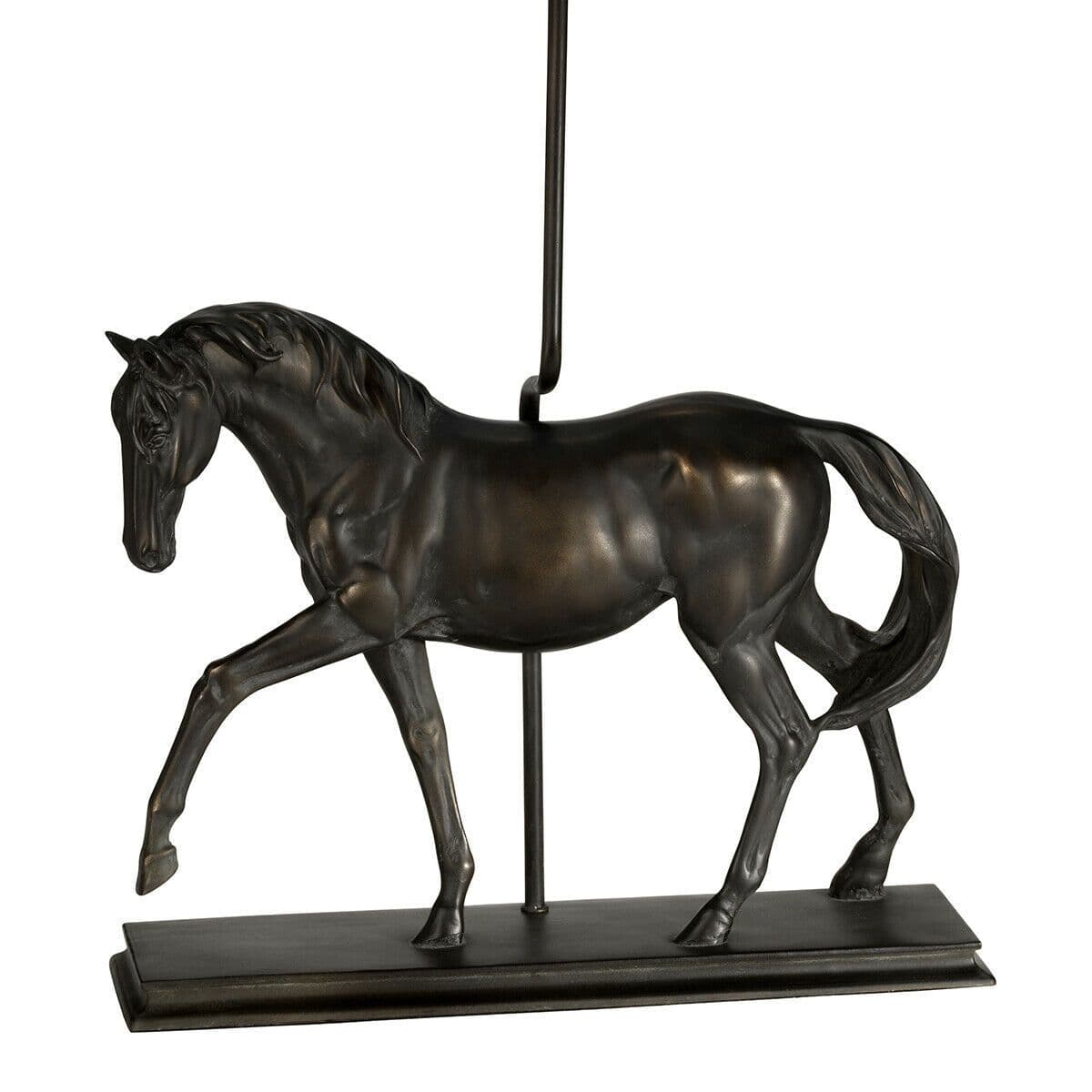 Table Lamp Large Horse Statuette Shade Not Included Patina LED E27 40w
