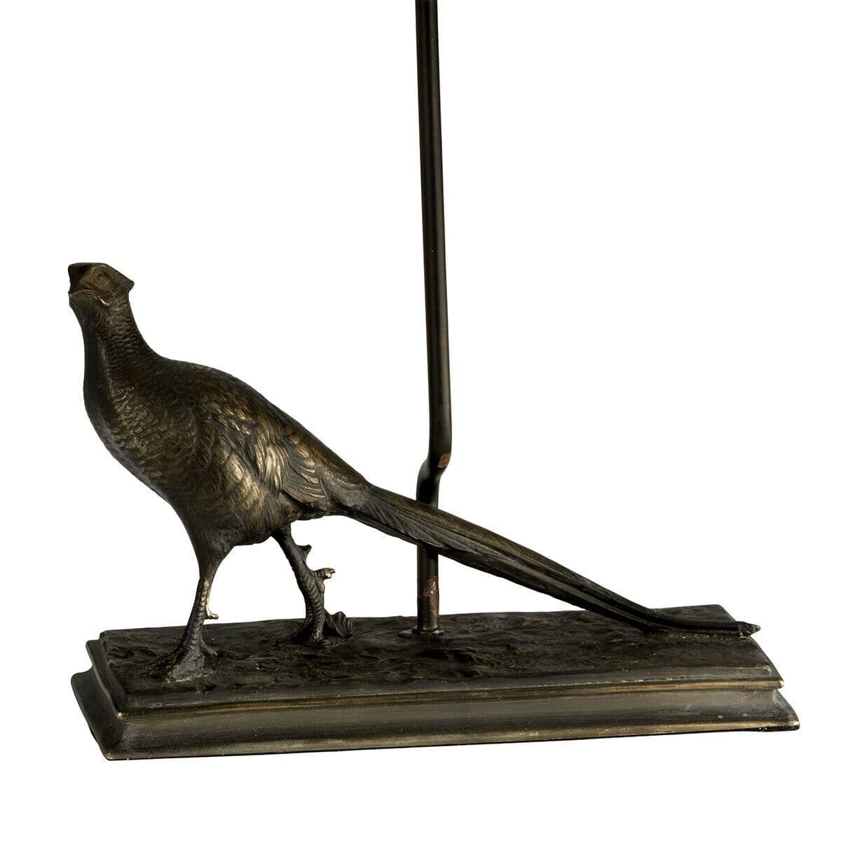 Table Lamp Pheasant Statuette Lamp Shade Not Included Patina LED E27 40w