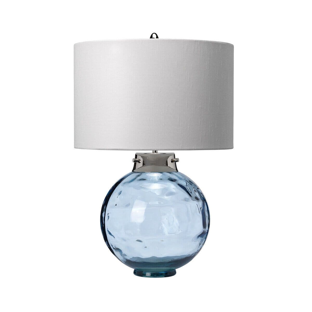 Table Lamp Hepplewhite Shade Highly Polished Nickel Glassware LED E27 60W